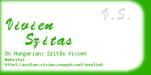 vivien szitas business card